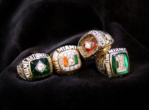 Andrew Clary University of Miami Championship Rings